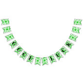 Kleeblatts VIEL GLÜCK - Nahtloses Muster 2a Wimpelkette (Alle)