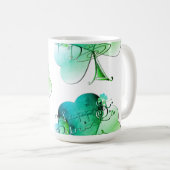 Kleeblatts zum "Happy St. Patrick's Day" Kaffeetasse (VorderseiteRechts)