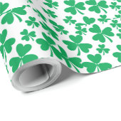 Kleeblatts zum St. Patricks Day Geschenkpapier (Rolleneckpunkt)