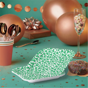 Kleeblatts zum St. Patricks Day Pappteller