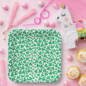 Kleeblatts zum St. Patricks Day Pappteller (Party)