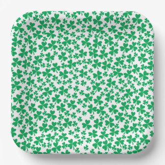 Kleeblatts zum St. Patricks Day Pappteller