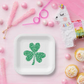 Kleeblatts zum St. Patricks Day Pappteller (Party)