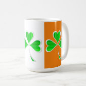 Kleeblatts Zwei-Tone-Kaffee-Tasse Kaffeetasse (VorderseiteRechts)