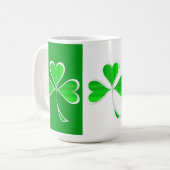 Kleeblatts Zwei-Tone-Kaffee-Tasse Kaffeetasse (Vorderseite Links)