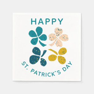 Kleeblattzeichnung Frohen St. Patrick's Tag Serviette