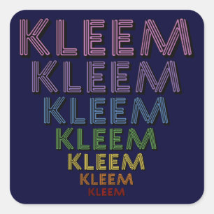 Kleem Chakra Colors Quadratischer Aufkleber