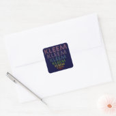 Kleem Chakra Colors Quadratischer Aufkleber (Umschlag)