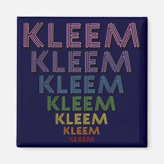 Kleem Chakra Farben Magnet (Vorne)