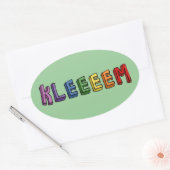 Kleem Ovaler Aufkleber (Umschlag)