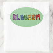 Kleem Ovaler Aufkleber (Tasche)