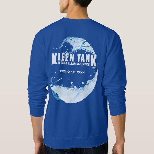 Kleen Tank - #2 White on Blue Customizable Phone (Rückseite)