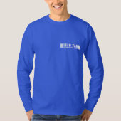 Kleen Tank Long Sleeve White on Blue Customizable (Vorderseite)