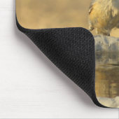 Kleiber auf Vogelbad Mousepad (Ecke)