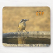 Kleiber auf Vogelbad Mousepad (Vorne)