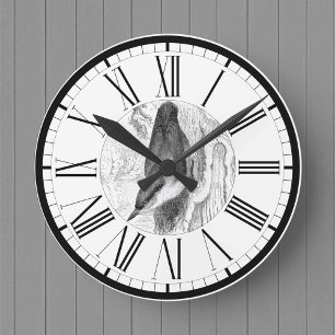Kleiber Britische Vogelillustration Runde Uhr