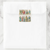 Kleid am byzantinischen Gericht Quadratischer Aufkleber (Tasche)