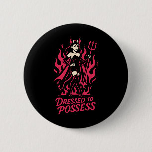 Kleid an Possess Funny Y Devil Kostüm Halloween Button