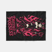 Kleid an Possess Funny Y Devil Kostüm Halloween Fleecedecke (Vorderseite (Horizontal))