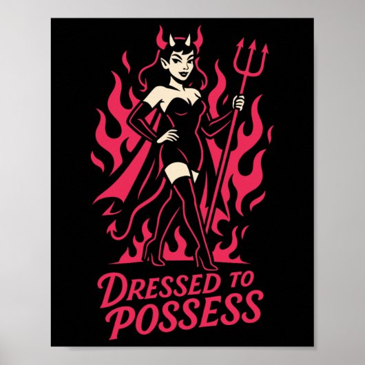 Kleid an Possess Funny Y Devil Kostüm Halloween Poster (Vorne)