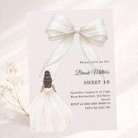 Kleid aus Elfenbein mit rosa Schimmer Luxus Sweet 