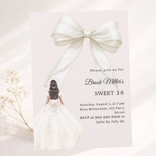 Kleid aus Elfenbein mit rosa Schimmer Luxus Sweet  Einladung