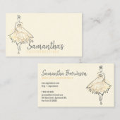 Kleid aus Mode-Shop für Elfenbeingold Visitenkarte (Vorne/Hinten)