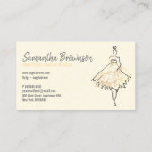 Kleid aus Mode-Shop für Elfenbeingold Visitenkarte (Rückseite)