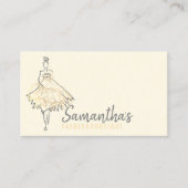 Kleid aus Mode-Shop für Elfenbeingold Visitenkarte (Vorderseite)