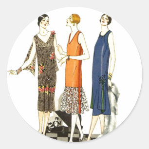 Kleid Damen Flapper Shift Vintage Mode Aufkleber