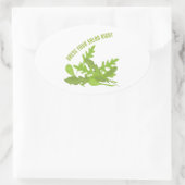 Kleid deinen Salat Ovaler Aufkleber (Tasche)