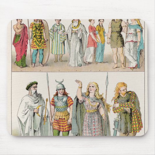 Kleid der Briten, des Gauls und der Deutschen Mousepad (Vorne)