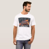 Kleid der Lavafluss-großen Insel-, Hawaii T-Shirt (Vorne ganz)