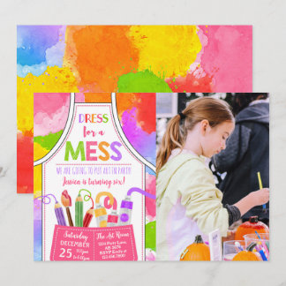 Kleid für das Schlamassel Art Geburtstags-Foto Einladung