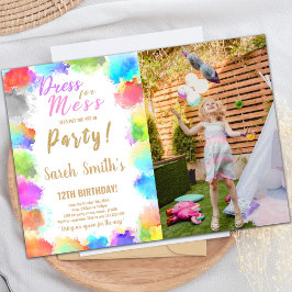 Kleid für Mess Paint Birthday Einladung