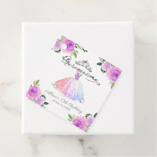Kleid Helllila Blumen Quinceanera-Party Geschenkanhänger
