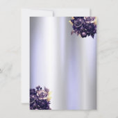 Kleid, Schmetterling Veilchen Rosen Lavendel Quinc Einladung (Rückseite)