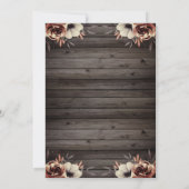 Kleid, Tiara, Lights Rote Rosen Holz Quinceañera Einladung (Rückseite)