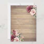 Kleid, Tiara, String Lights Blumenholz Quinceañera Einladung (Rückseite)