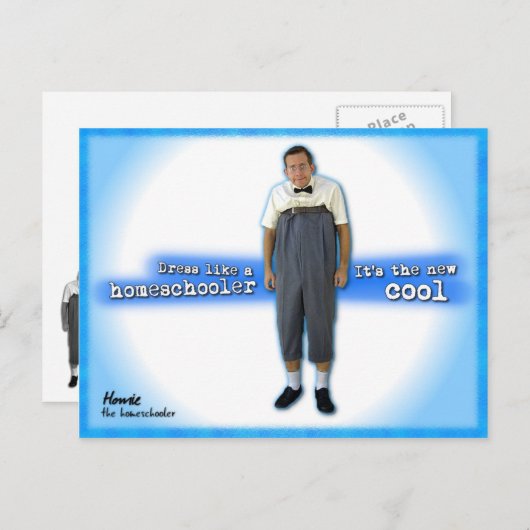 Kleid wie ein Hausschüler Postkarte (Vorne/Hinten)