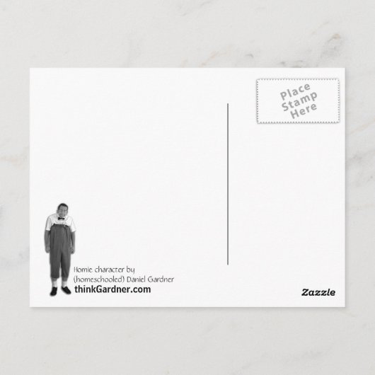 Kleid wie ein Hausschüler Postkarte (Rückseite)