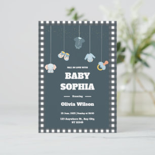 Kleidchen für Verliebte - Babyparty-Einladung RSVP Karte