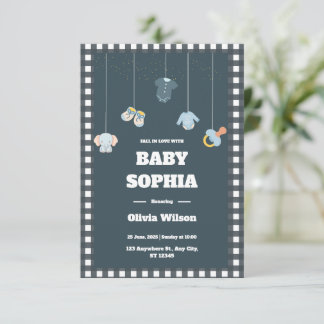 Kleidchen für Verliebte - Babyparty-Einladung RSVP Karte