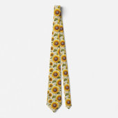 Kleide Dich Casual | Sonnenblumen und Diamanten Krawatte (Vorderseite)