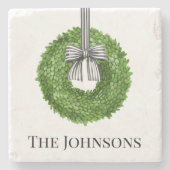 Kleider mit schwarz-weißem Streifen Steinuntersetzer (Vorderseite)