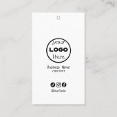 Kleideranhänger mit Preis & Logo | doppelseitig Visitenkarte (Vorderseite)