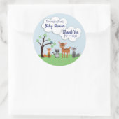 Kleiderbügel für die Woodland-Kreatur Runder Aufkleber (Tasche)