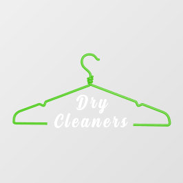 Kleiderbügel Trockenreinigung Geschäfts-Promo-Tür  Fensteraufkleber