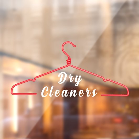 Kleiderbügel Trockenreinigung Geschäfts-Promo-Tür  Fensteraufkleber (Blatt 2)