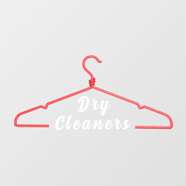 Kleiderbügel Trockenreinigung Geschäfts-Promo-Tür Fensteraufkleber